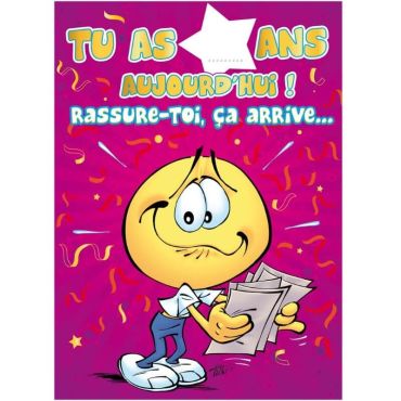 Carte d'Anniversaire Maxi Format avec Enveloppe - Age à personnaliser