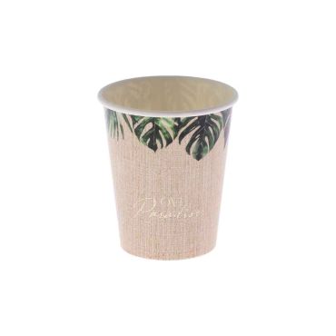 Gobelets carton tropicaux vert et or effet cannage Love Paradise | jourdefete.com Gobelets carton tropicaux vert et or effet cannage Love Paradise | jourdefete.com