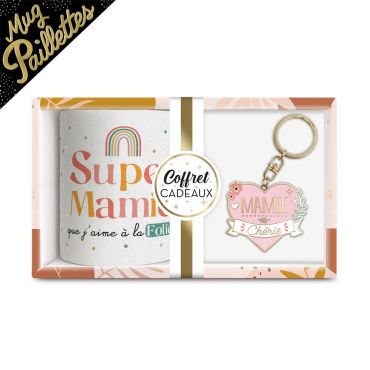 coffret cadeau mug et porte-clés Mamie coffret cadeau mug et porte-clés Mamie