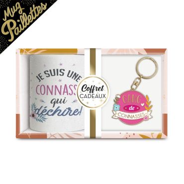 coffret cadeau mug et porte-clés connasse coffret cadeau mug et porte-clés connasse