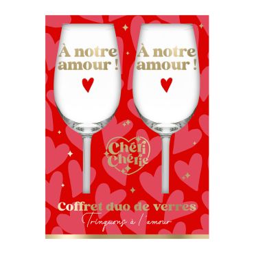 Un coffret de deux verres à vin à offrir lors de la Saint-Valentin | jourdefete.com Un coffret de deux verres à vin à offrir lors de la Saint-Valentin | jourdefete.com