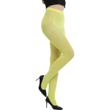 Collant opaque jaune fluo pour un style vibrant | jourdefete.com