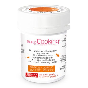 Pot de colorant alimentaire en poudre orange 5g | jourdefete.com
