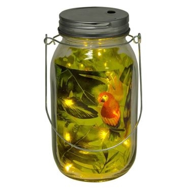 Lanterne Tropicale en Verre à LED - Jaune | jourdefete.com