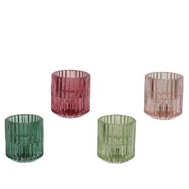 Photophore en verre - 5,9 cm - Couleur au choix | jourdefete.com