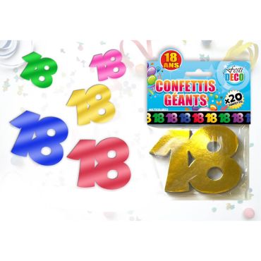 Sachet de confettis géants 18 ans