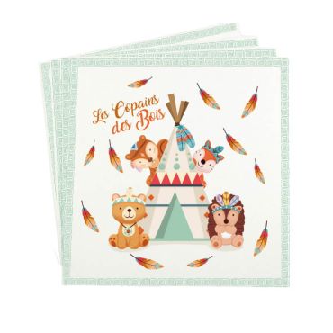 serviettes-copains-des-bois | jourdefete.com