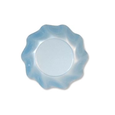 10 Coupelles Vagues en Carton - Bleu Ciel