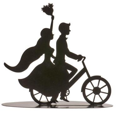 decoration-gateau-couple-bicyclette | jourdefete.com