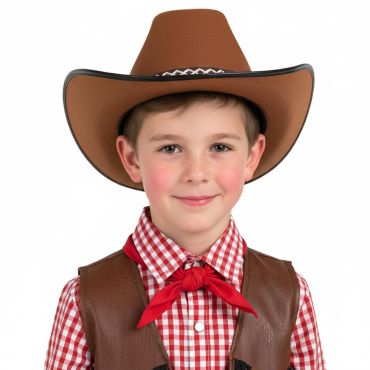 Chapeau cow-boy brun pour enfant | jourdefete.com Chapeau cow-boy brun pour enfant | jourdefete.com