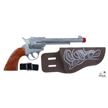 Pistolet cowboy avec cartouchière à motifs pour déguisement | jourdefete.co