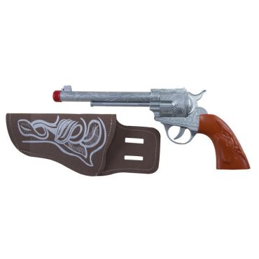 Pistolet de cow-boy de 28 cm avec cartouchière | jourdefete.com