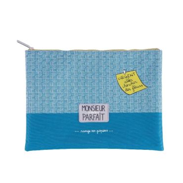 Pochette "Monsieur Presque Parfait" range ses papiers - Derrière La Porte