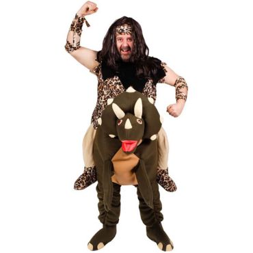 Déguisement Homme des Cavernes Chevauchant un Dinosaure - Taille Unique