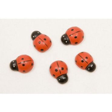 Sachet de 6 Grandes Coccinelles en Bois