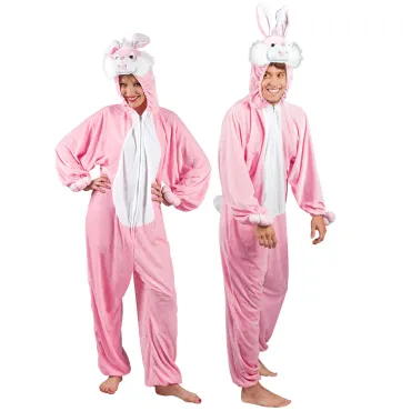 Déguisement lapin rose adulte homme femme mixte soirée carnaval | jourdefete.com