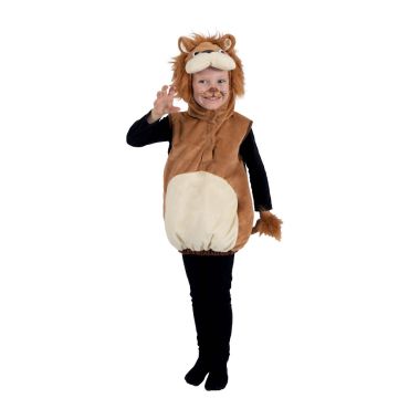 Enfant déguisé en lion avec une capuche tête de lion et museau | jourdefete.com