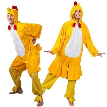 Déguisement poulet adulte jaune drôle et original | jourdefete.com