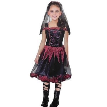 Une jolie petite fille déjà prête pour son mariage le soir d'Halloween | jourdefete.com