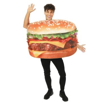 Déguisement burger adulte humoristique et réaliste pour fête et soirée à thème | jourdefete.com