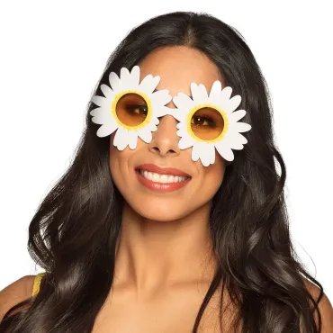 Lunettes d'Hippie avec marguerites | jourdefete.com