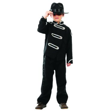Costume Noir Mickaël Jackson enfant - Roi de la pop