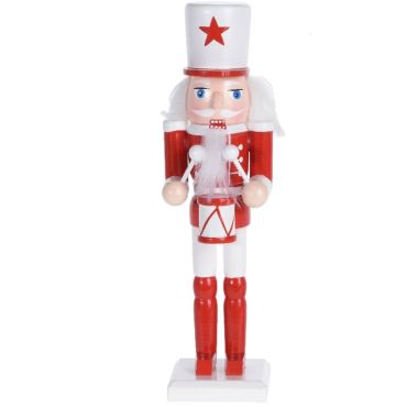 Petit Casse-Noisette à Poser - Soldat et son Tambour - Rouge et Blanc | jourdefete.com Petit Casse-Noisette à Poser - Soldat et son Tambour - Rouge et Blanc | jourdefete.com