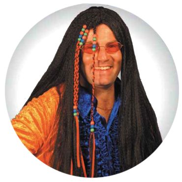 Perruque Hippie Brune
