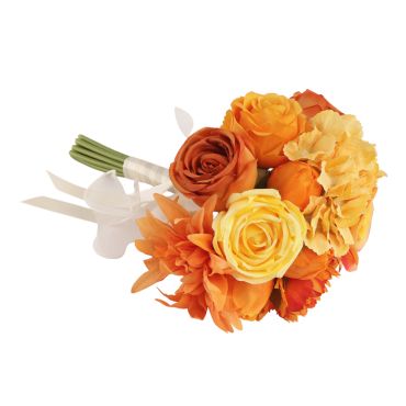 Bouquet de fleurs artificielles jaune et orange pour décoration de mariage estivale | jourdefete.com