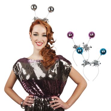 Serre-tête boules à facettes scintillantes pour soirée disco et déguisement | jourdefete.com