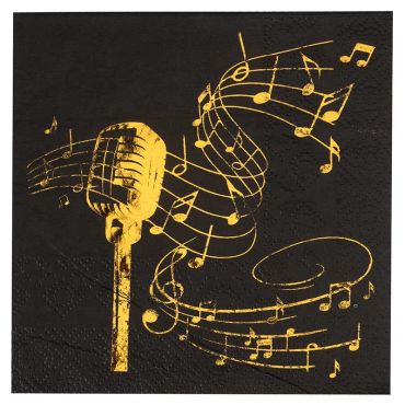 serviettes-disque-or-noir|jourdefete.com
