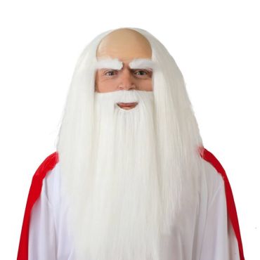 perruque et barbe de druide pour adulte | jourdefete.com