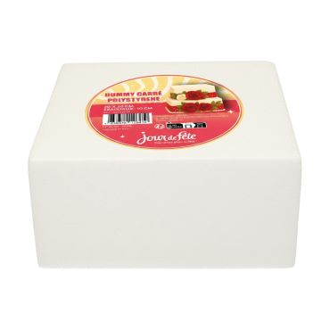 Cake Dummy carré en polystyrène 20 x 20 x 10 cm, base pour décoration pâtissière | jourdefete.com Cake Dummy carré en polystyrène 20 x 20 x 10 cm, base pour décoration pâtissière | jourdefete.com