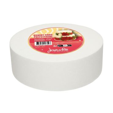 Cake Dummy en polystyrène rond 20 x 7 cm pour cake design et décoration | jourdefete.com Cake Dummy en polystyrène rond 20 x 7 cm pour cake design et décoration | jourdefete.com