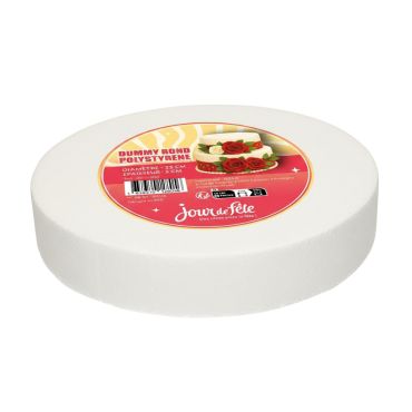 Cake Dummy rond 25 x 5 cm en polystyrène, idéal pour gâteaux décoratifs et vitrines | jourdefete.com Cake Dummy rond 25 x 5 cm en polystyrène, idéal pour gâteaux décoratifs et vitrines | jourdefete.com