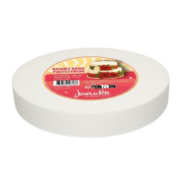 Cake Dummy rond en polystyrène 30 x 5 cm, parfait pour expositions et pâtisserie | jourdefete.com Cake Dummy rond en polystyrène 30 x 5 cm, parfait pour expositions et pâtisserie | jourdefete.com