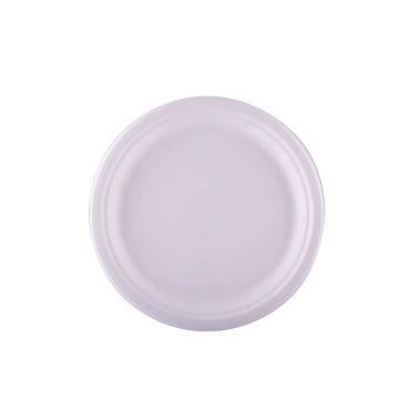 25 assiettes en fibre de canne couleur blanc 26 cm