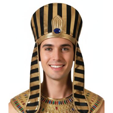 Coiffe de pharaon égyptien dorée et noire pour déguisement | jourdefete.com Coiffe de pharaon égyptien dorée et noire pour déguisement | jourdefete.com