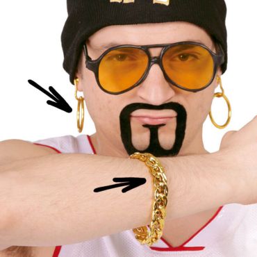 Bracelet et boucles d'oreilles dorés | jourdefete.com