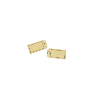 6 étiquettes en bois avec perforation