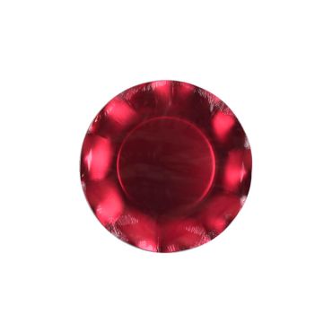 Assiettes vagues x10 - Rouge satin