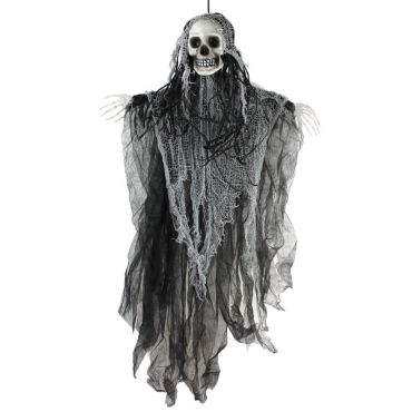 Spectre faucheur aux cheveux noirs suspendu 