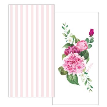 16 serviettes en papier de la collection Floral Pink à deux motifs.