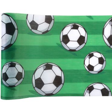 Chemin de table football vert avec ballons pour décoration anniversaire | jourdefete.com Chemin de table football vert avec ballons pour décoration anniversaire | jourdefete.com