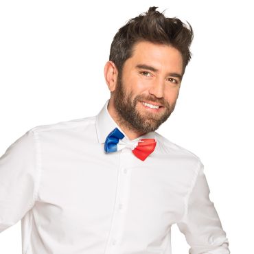 Nœud papillon tricolore bleu blanc rouge France | jourdefete.com
