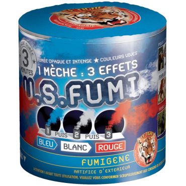 Fumigène 3 Minutes - Bleu Blanc Rouge | jourdefete.com