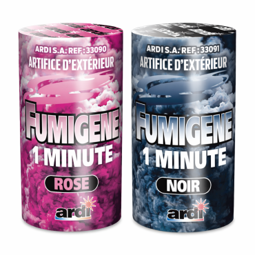 Fumigène Extérieur 1 Minute – Couleur Rose ou Noir | Jour de Fête