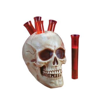 Crâne Tête de Mort et 5 Tubes pour Shot  Crâne Tête de Mort et 5 Tubes pour Shot