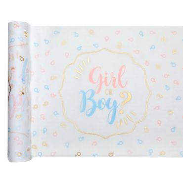 Chemin de table de la collection Girl or Boy ? de 3 mètres