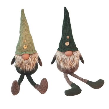 gnome vert de noël à poser de 48 cm couleur au choix | jourdefete.com